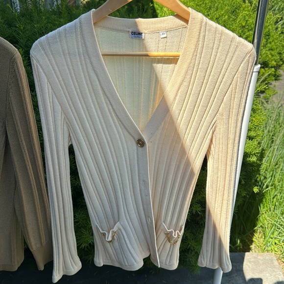 2 Vintage Celine wool cardigans - Picture 3 of 12